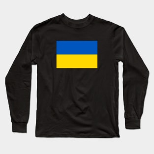 Flag of Ukraine. Stand with Ukraine! Long Sleeve T-Shirt